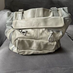 Banana Republic Grey Leather Tote